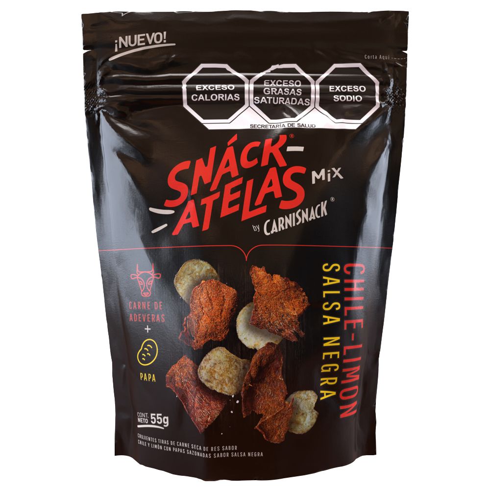 Snackatelas 55g Salsa Negra - Caja 40 piezas