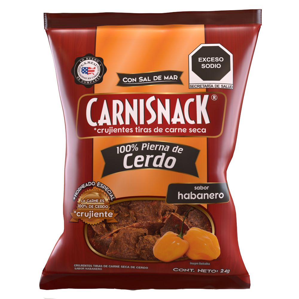 Carnisnack de Cerdo 24g Habanero - Caja 80 piezas