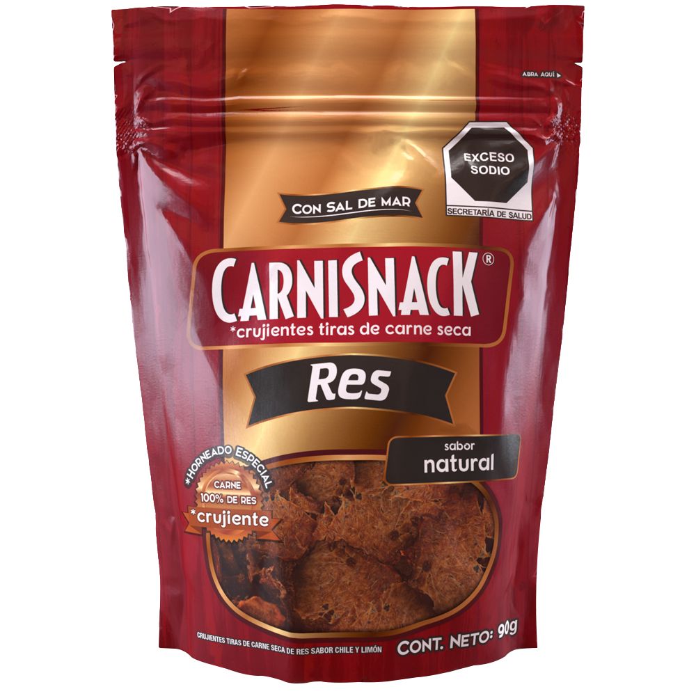 Carnisnack de Res 90g Natural - Caja 40 piezas